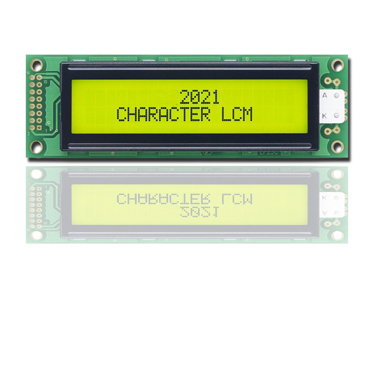 2002字符液晶模块（黄绿膜）